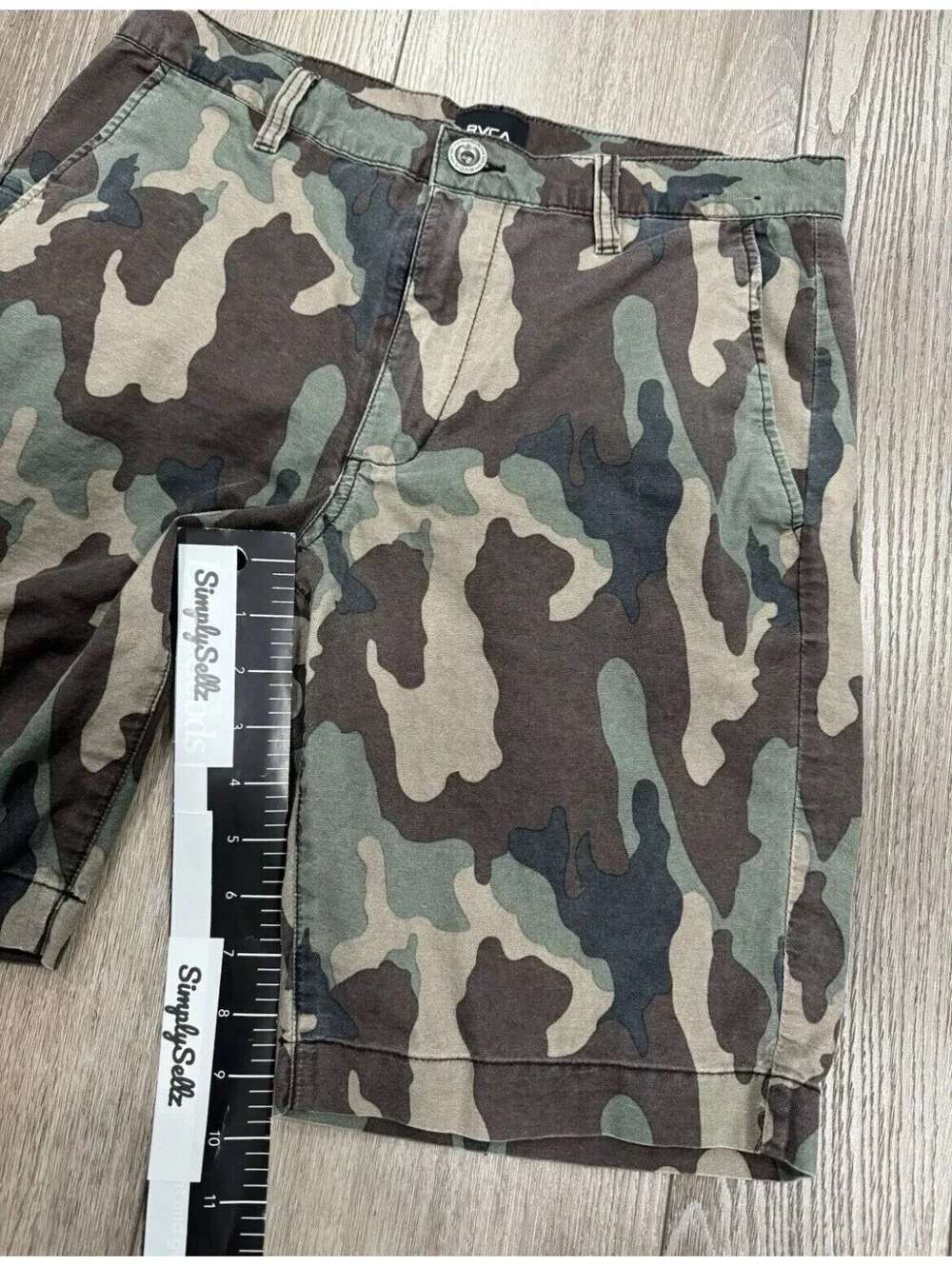 RVCA Camouflage Chino Shorts Men’s 30 Camo American Casual Skater